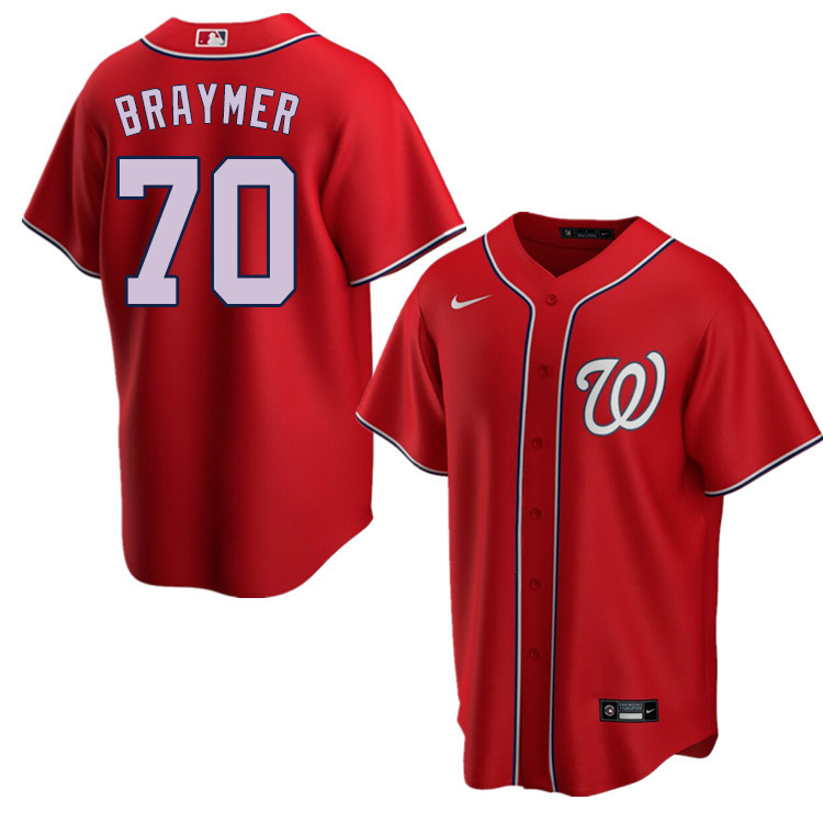 Nike Men #70 Ben Braymer Washington Nationals Baseball Jerseys Sale-Red